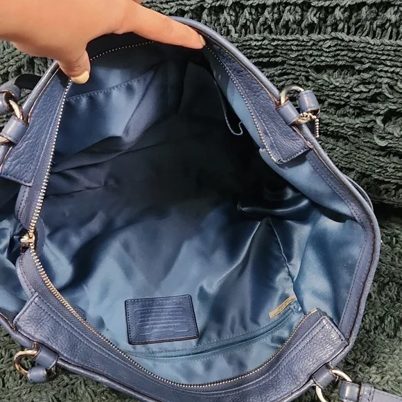 Coach Park Carrie Blue Leather Shoulderbag - Picture 7 of 15